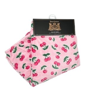 Juicy Couture Pink Cherry Plush Throw